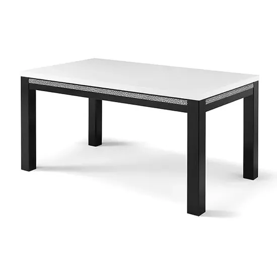 Regal Dining Table - Black White, MDF