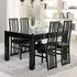Regal Dining Table with 6 Cexa Chairs - Black, MDF