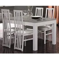 Regal Dining Table with 6 Cexa Chairs - White, MDF