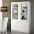 Regal Display Cabinet with LED - White, High Gloss