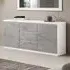 Regal Gloss Sideboard 2 Doors 3 Drawers - White, Marble Effect