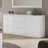 Regal High Gloss Sideboard with 2 Doors 3 Drawers - White