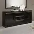 Regal High Gloss Sideboard with Chrome Decor - Black