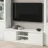 Regal High Gloss TV Stand with 2 Doors - White, MDF