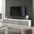 Regal High Gloss TV Stand with 4 Doors - Marble Effect, MDF