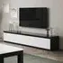 Regal High Gloss TV Stand with 4 Doors - White, MDF