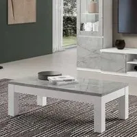 Regal Large Coffee Table High Gloss - Marble Effect, MDF