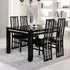 Regal Large Dining Set with 6 Chairs - Black, MDF