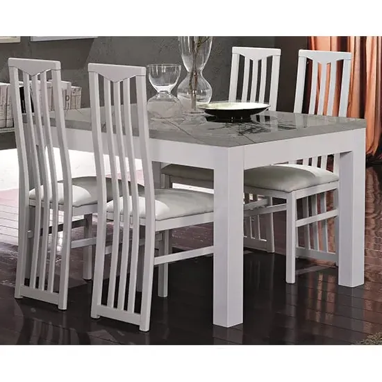 Regal Large Dining Table - White, MDF