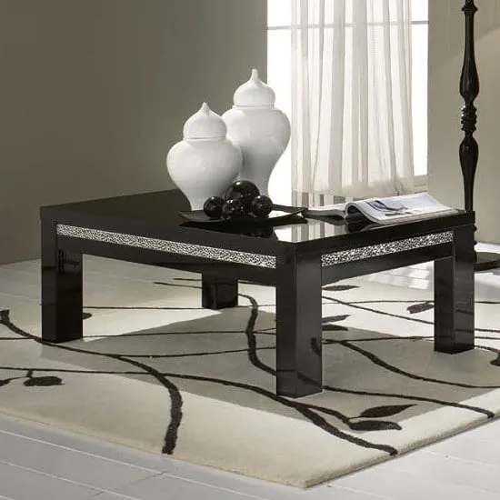 Regal Rectangular Coffee Table - Black, High Gloss Lacquer image