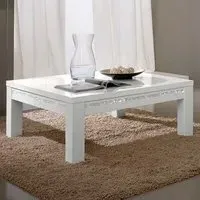 Regal Rectangular Coffee Table - White, High Gloss Lacquer
