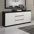 Regal Sideboard with Storage - Black White, Gloss Lacquer
