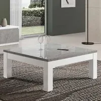 Regal Square Coffee Table High Gloss - Marble Effect, MDF