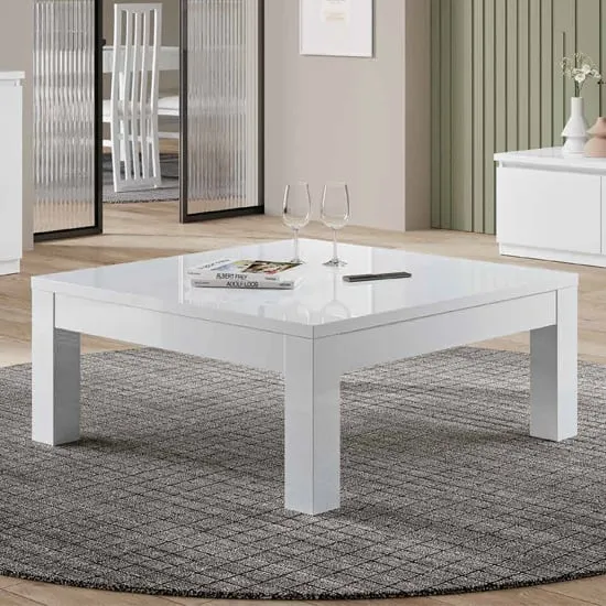 Regal Square Coffee Table High Gloss - White, MDF