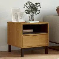 Reggio Side Table with 1 Drawer - Oak, Pine Wood