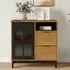 Reggio Sideboard with 1 Door 2 Drawers - Oak, Pine Wood
