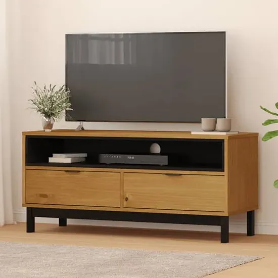 Reggio TV Stand with 2 Drawers 1 Shelf - Oak, Pine Wood