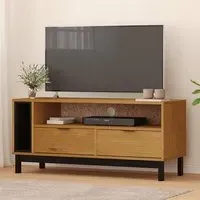 Reggio TV Stand with 2 Drawers 2 Shelves - Oak, Pine Wood