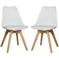 Regis Dining Chairs - White, Leather