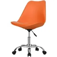 Regis PP Swivel Office Chair - Orange, Polypropylene