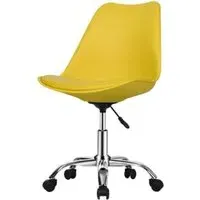 Regis PP Swivel Office Chair - Yellow, Polypropylene