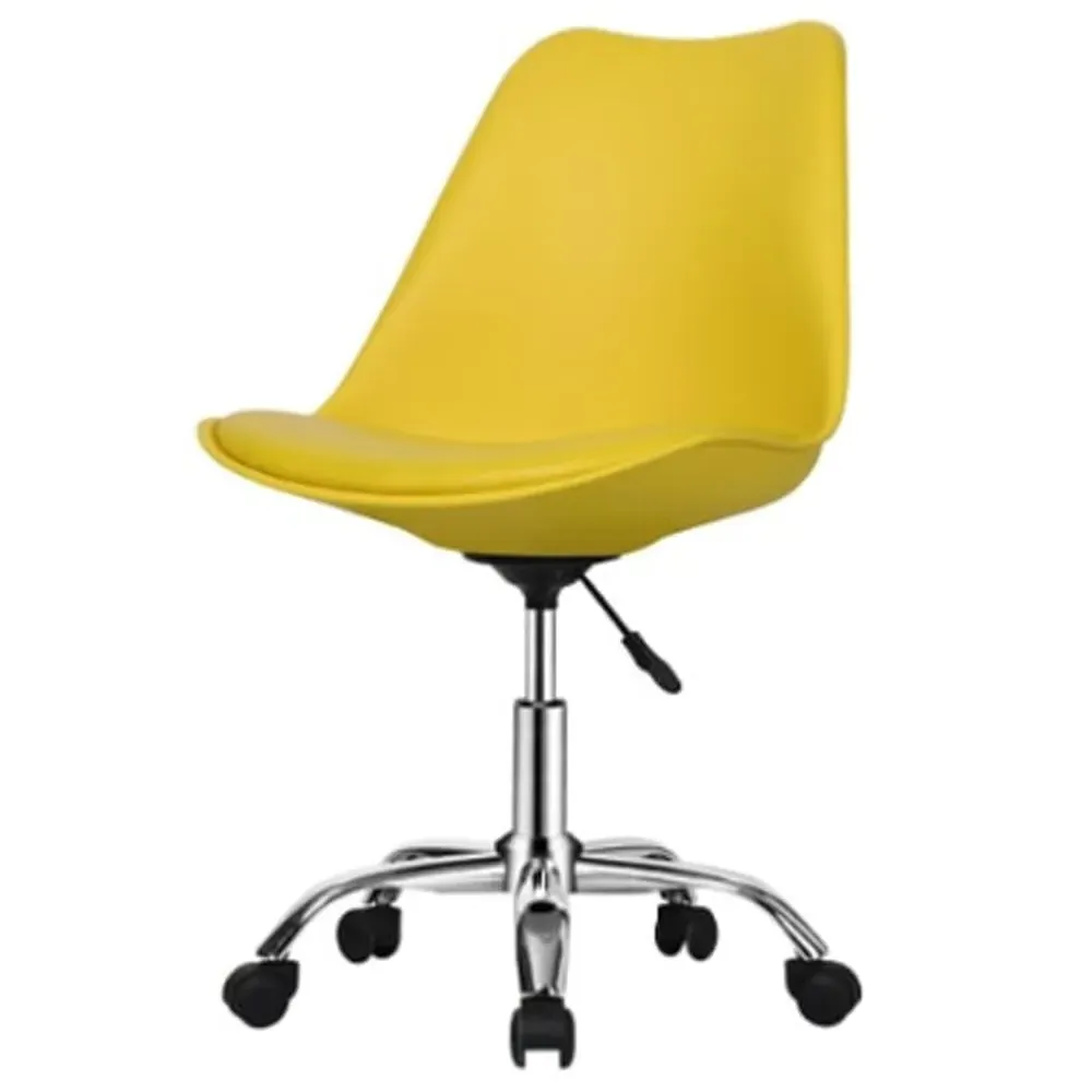 Regis PP Swivel Office Chair - Yellow, Polypropylene