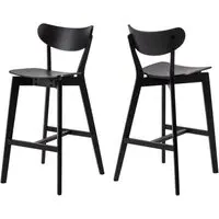 Reims Bar Chairs - Black, Oak