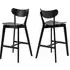 Reims Bar Chairs - Black, Oak