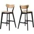 Reims Bar Chairs - Black, Oak