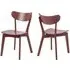 Reims Dining Chairs In Pair - Terracotta, Wood