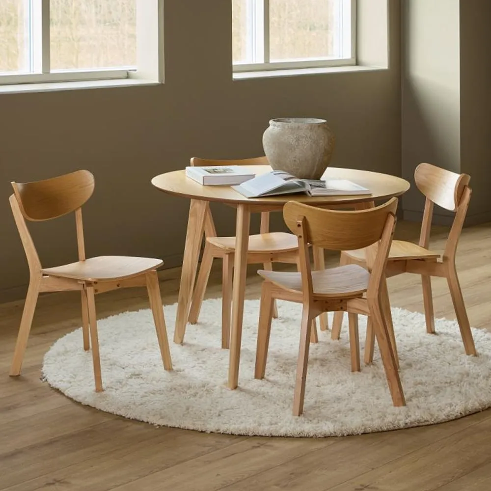 Reims Dining Table with 4 Chairs - Oak