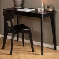 Reims Laptop Desk with Drawer - Black, Oak Veneer