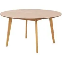 Reims Large Round Dining Table - Matt Oak