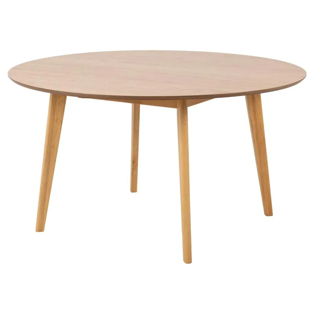 Reims Large Round Dining Table - Matt Oak