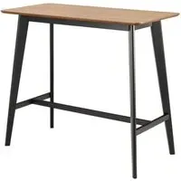 Reims Rectangular Bar Table - Black, Oak
