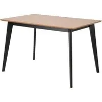 Reims Rectangular Dining Table - Oak, Black
