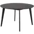 Reims Round Dining Table - Matt Black, Oak