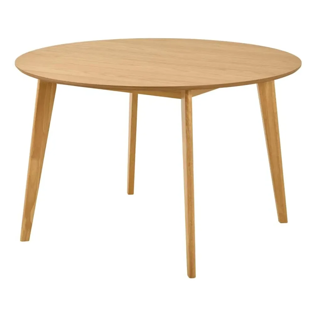 Reims Round Dining Table - Matt Oak