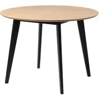 Reims Round Dining Table - Oak, Black