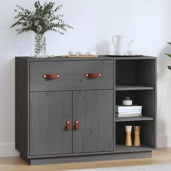Reinier Pinewood Sideboard with 2 Doors 1 Drawer - Pine