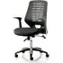 Relay Task Office Chair with Folding Arms - Black, Airmesh