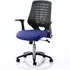 Relay Task Office Chair with Folding Arms - Blue, Airmesh