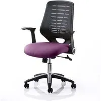 Relay Task Office Chair with Folding Arms - Purple, Airmesh