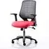 Relay Task Office Chair with Folding Arms - Silver