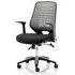 Relay Task Office Chair with Folding Arms - Silver, Airmesh