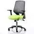 Relay Task Office Chair with Folding Arms - Silver, Airmesh