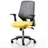 Relay Task Office Chair with Folding Arms - Silver, Airmesh