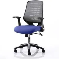 Relay Task Office Chair with Folding Arms - Silver, Airmesh