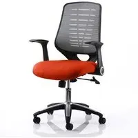 Relay Task Office Chair with Folding Arms - Silver, Airmesh
