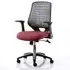 Relay Task Office Chair with Folding Arms - Silver